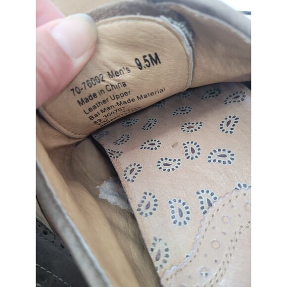 Mens Bass & Co Leather Oxford Shoes Brown Tan 9.5M - Picture 2 of 8